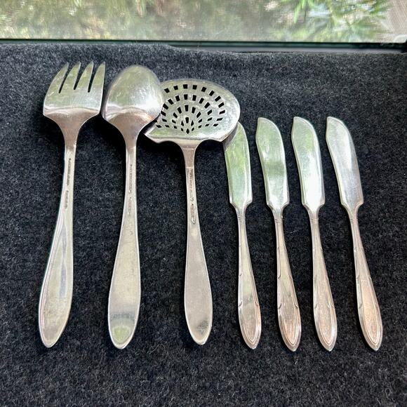 Vintage Nobility Plate Silverplate Serving Utensils Set of 7 by Oneida - Picture 6 of 11